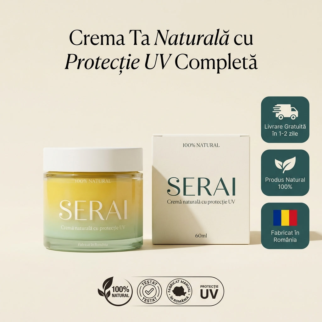 Cremă Naturală de Zi cu Protecție UV