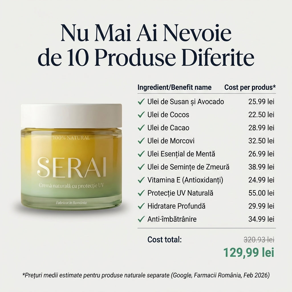 Cremă Naturală de Zi cu Protecție UV