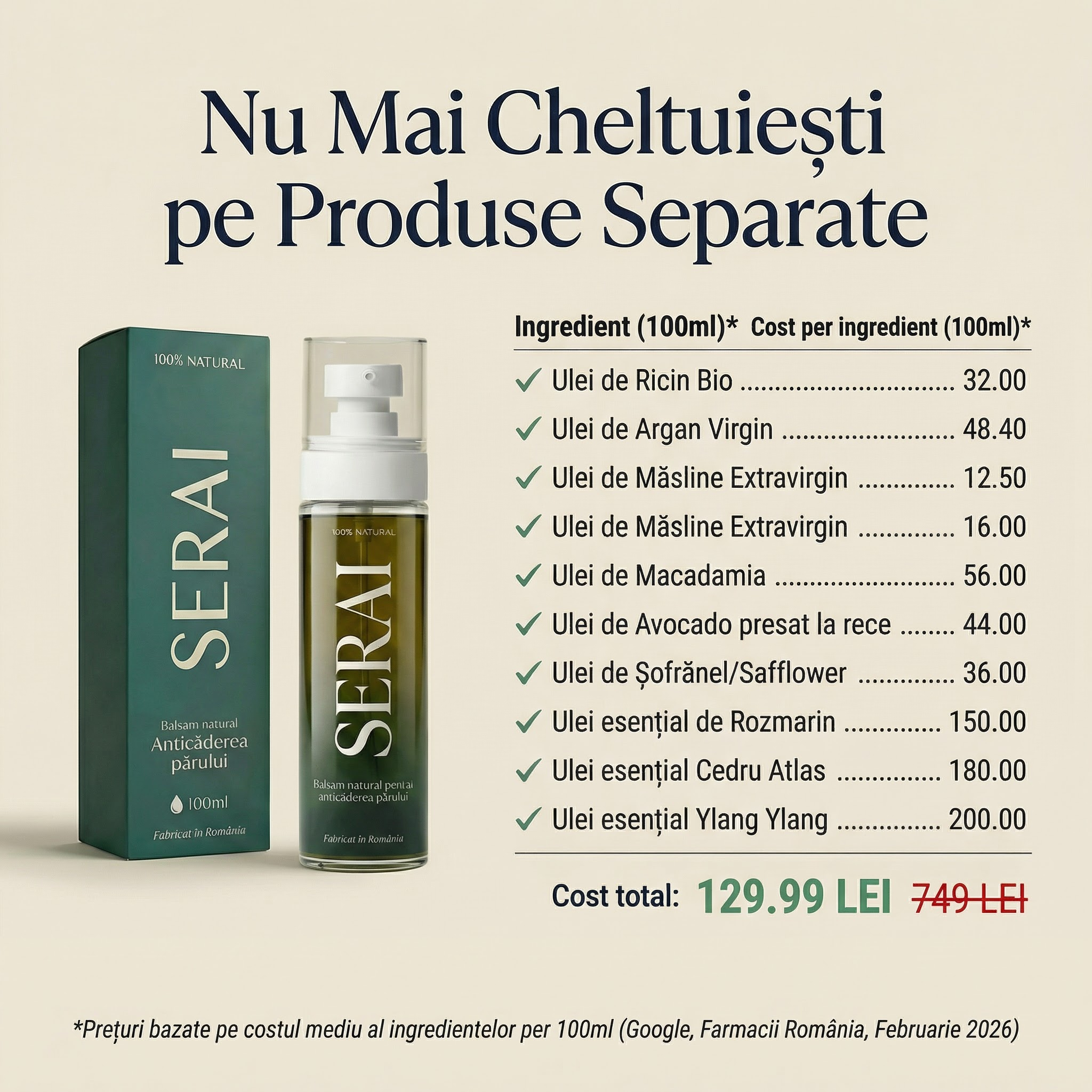 Balsam Natural Anticăderea Părului