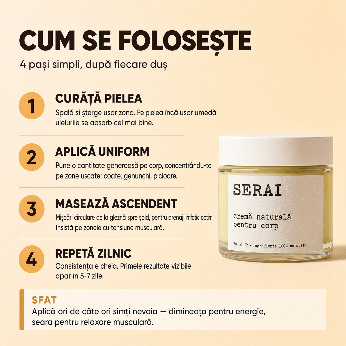 Cremă Naturală pentru Corp