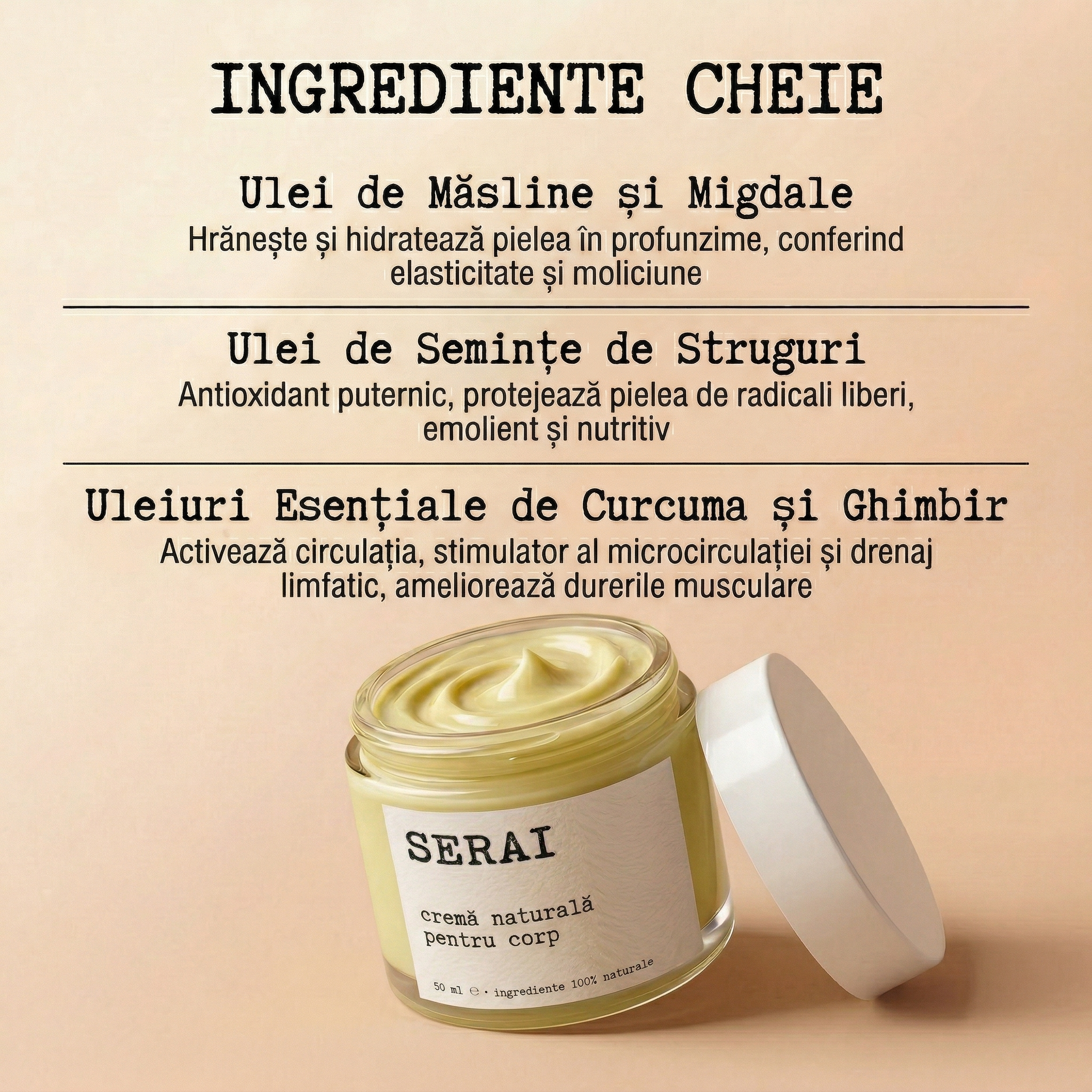 Cremă Naturală pentru Corp