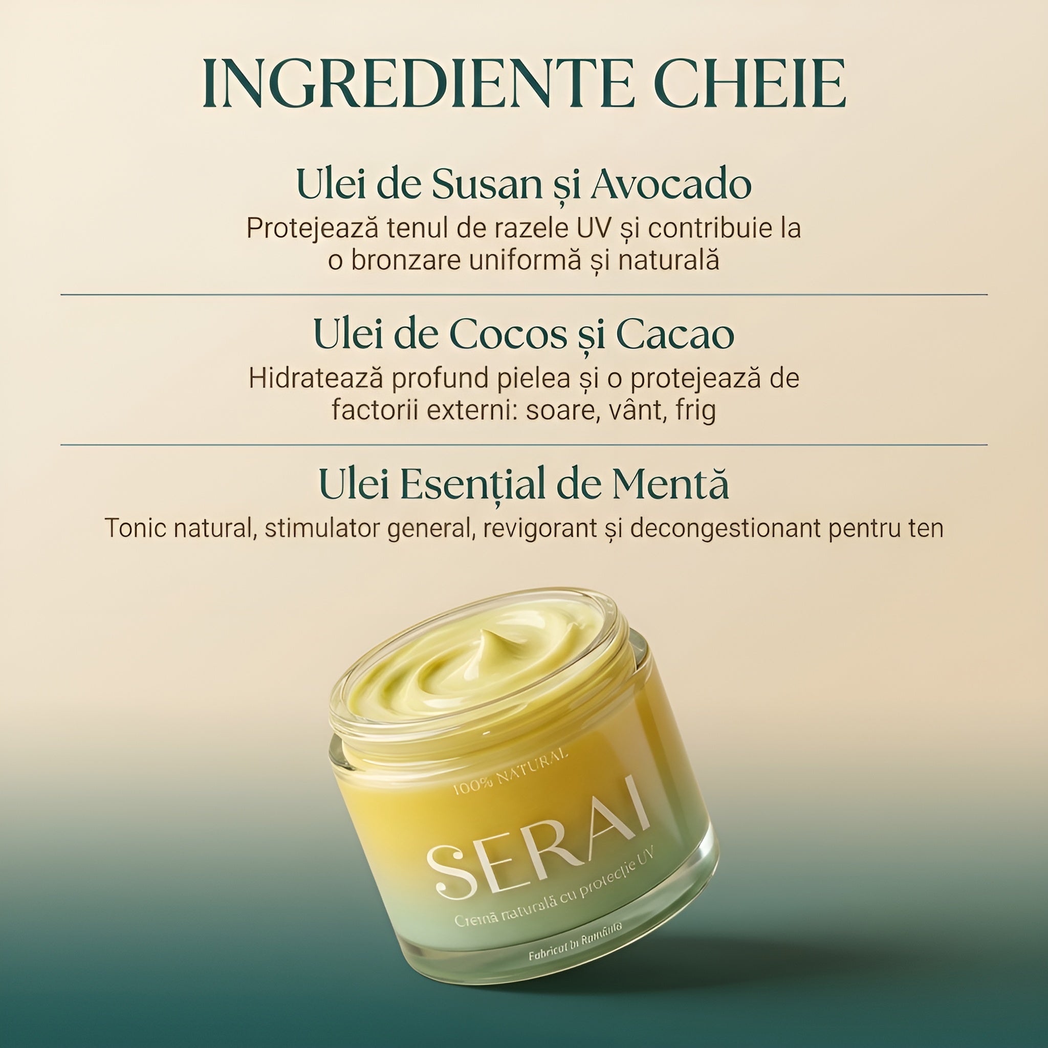 Cremă Naturală de Zi cu Protecție UV