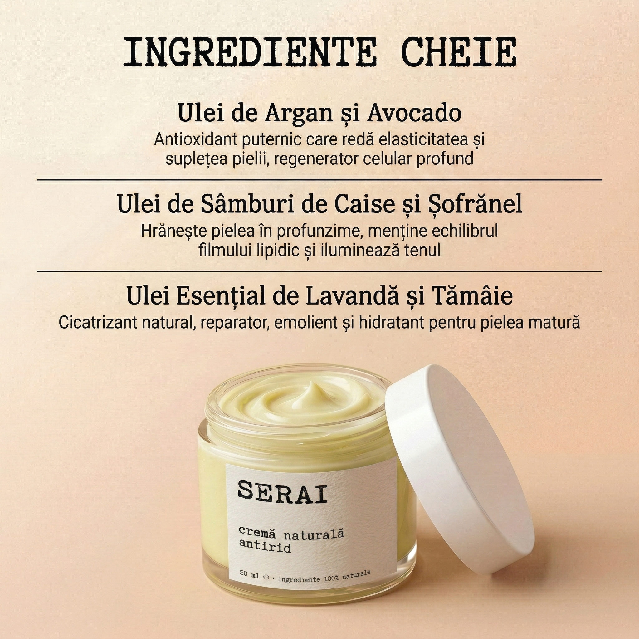 Cremă Naturală Antirid