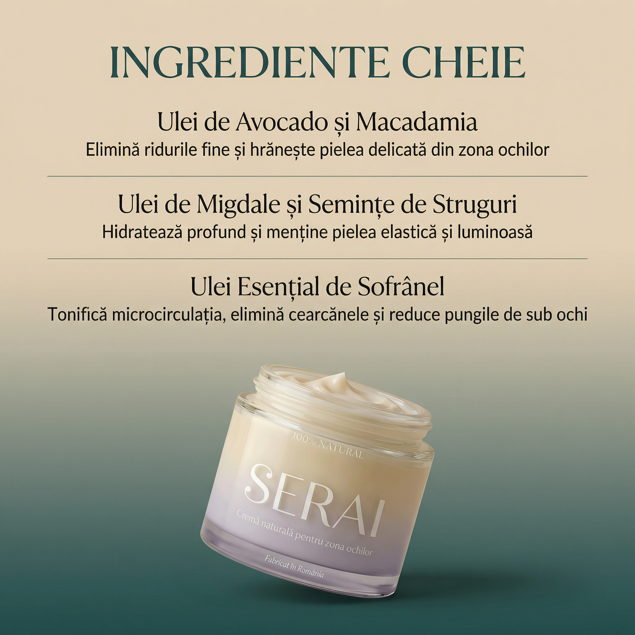 Cremă Naturală Anticearcăne