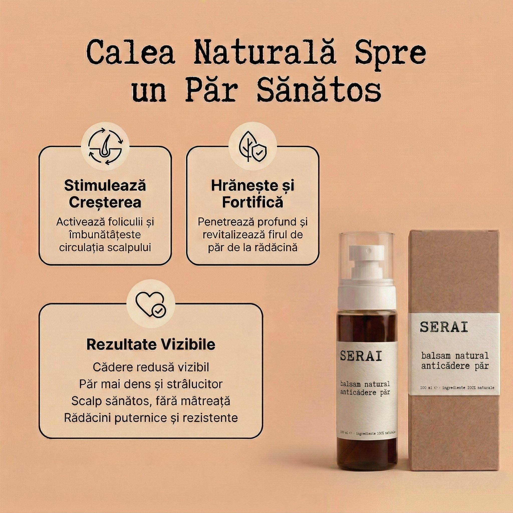 Balsam Natural pentru Anticăderea Părului