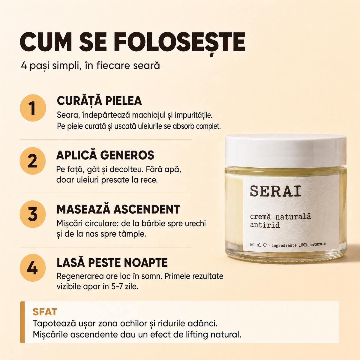 Cremă Naturală Antirid