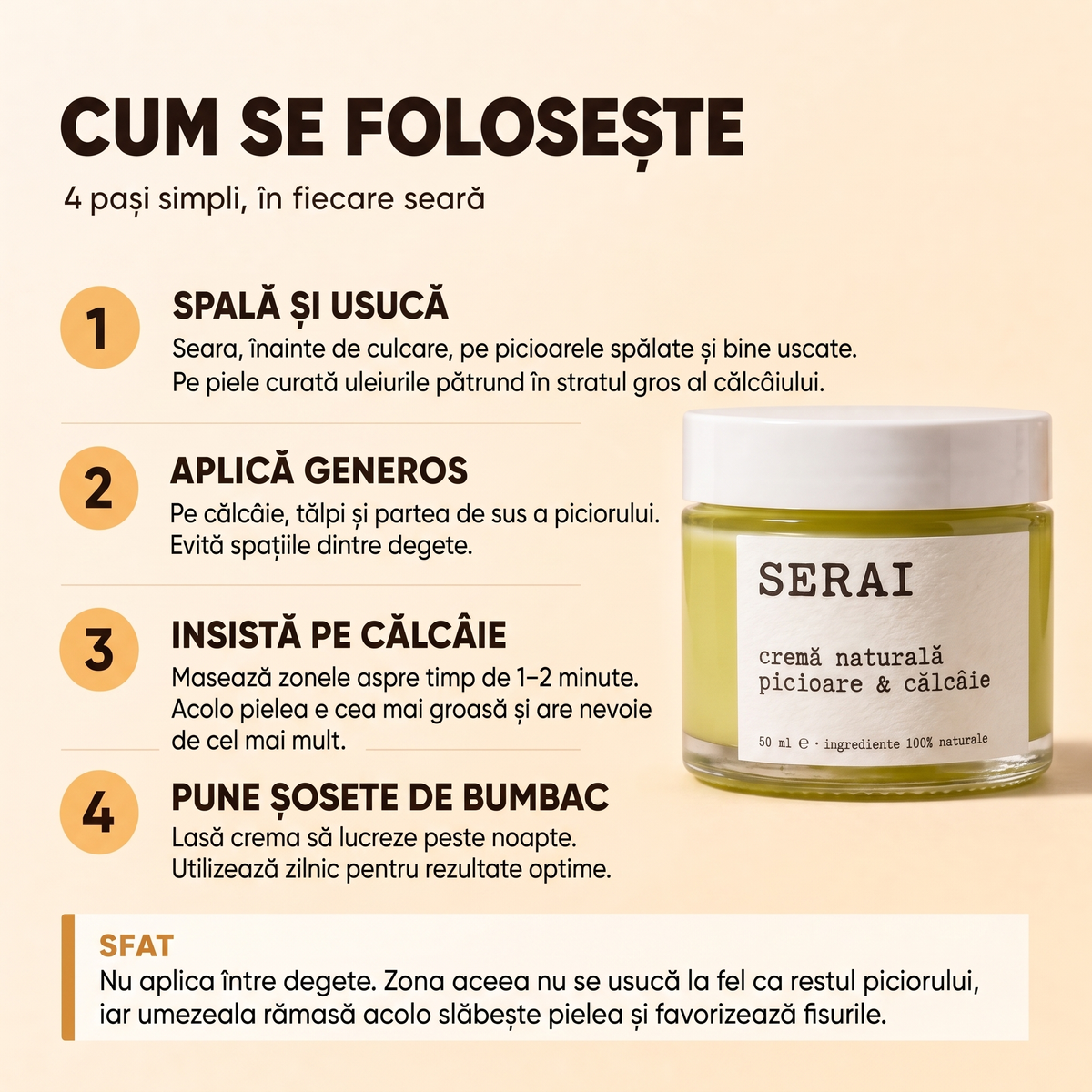 Cremă Naturală Picioare & Călcâie