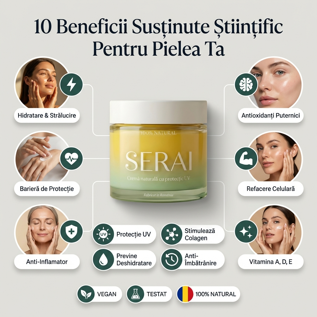 Cremă Naturală de Zi cu Protecție UV