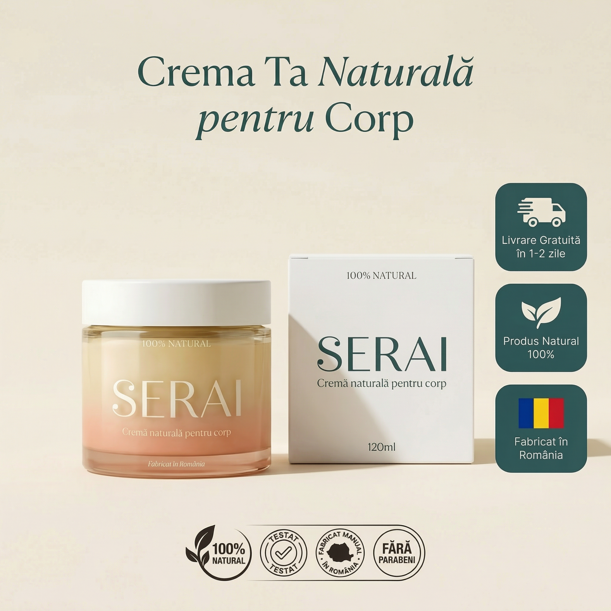 Cremă Naturală pentru Corp