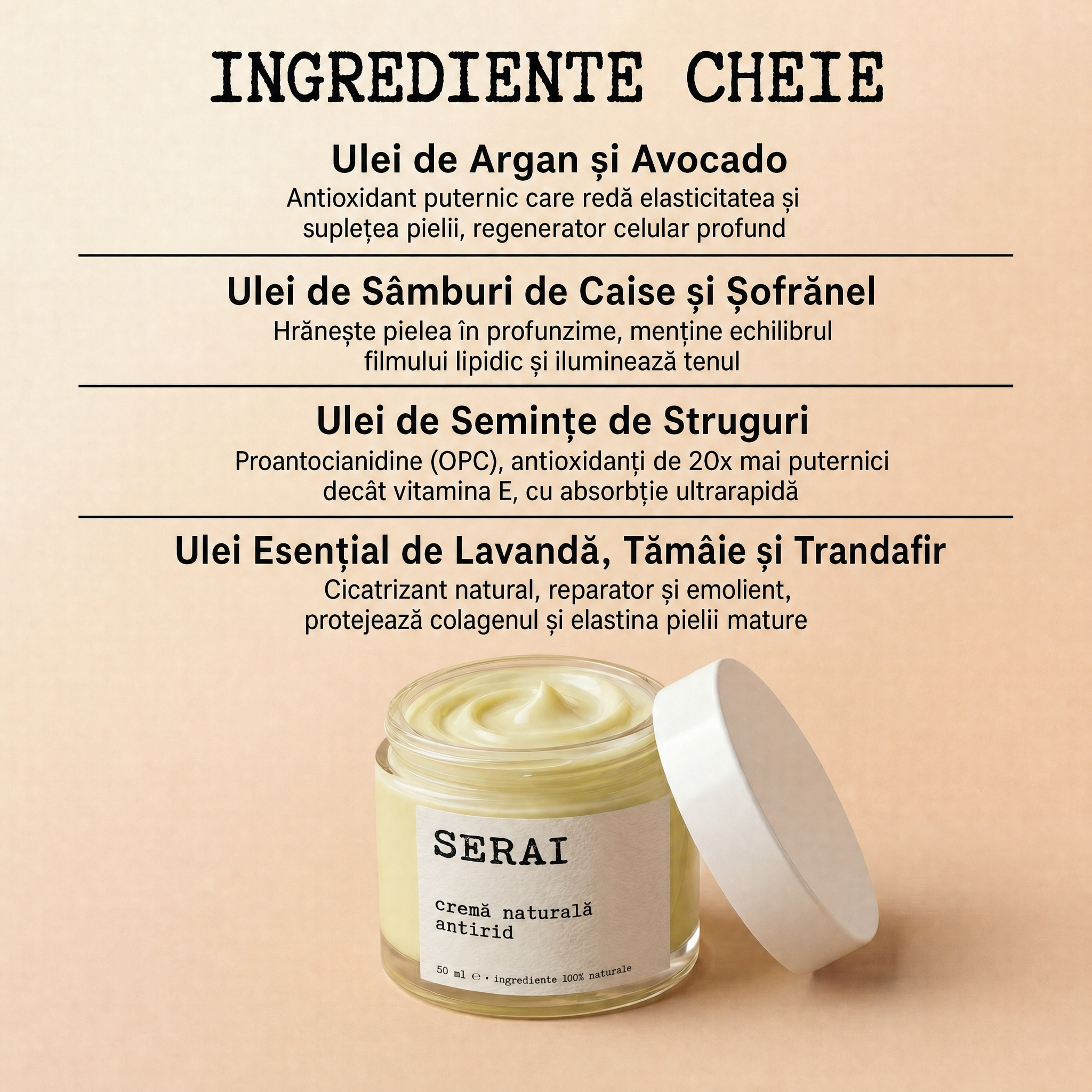 Cremă Naturală Antirid